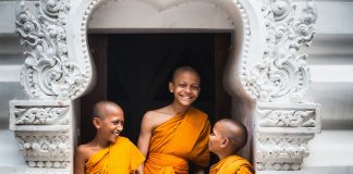 Three Laughing Monks: A Mythological Story Three Laughing Monks A Mythological Story