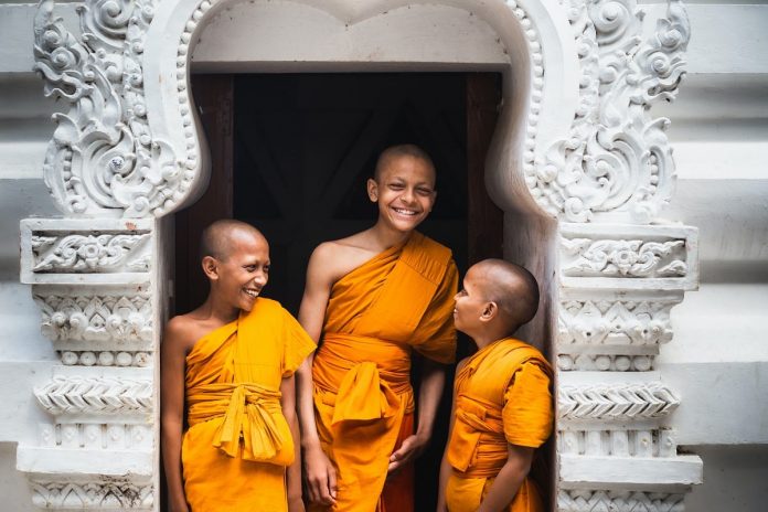 Three Laughing Monks A Mythological Story