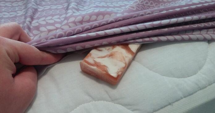 soap under bed sheet