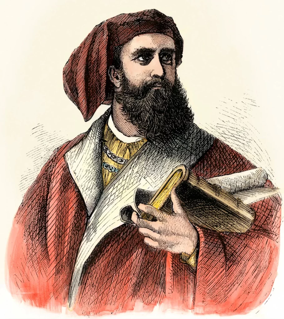 Who is the best Traveller in the world? 5 Marco Polo Italian portrait woodcut